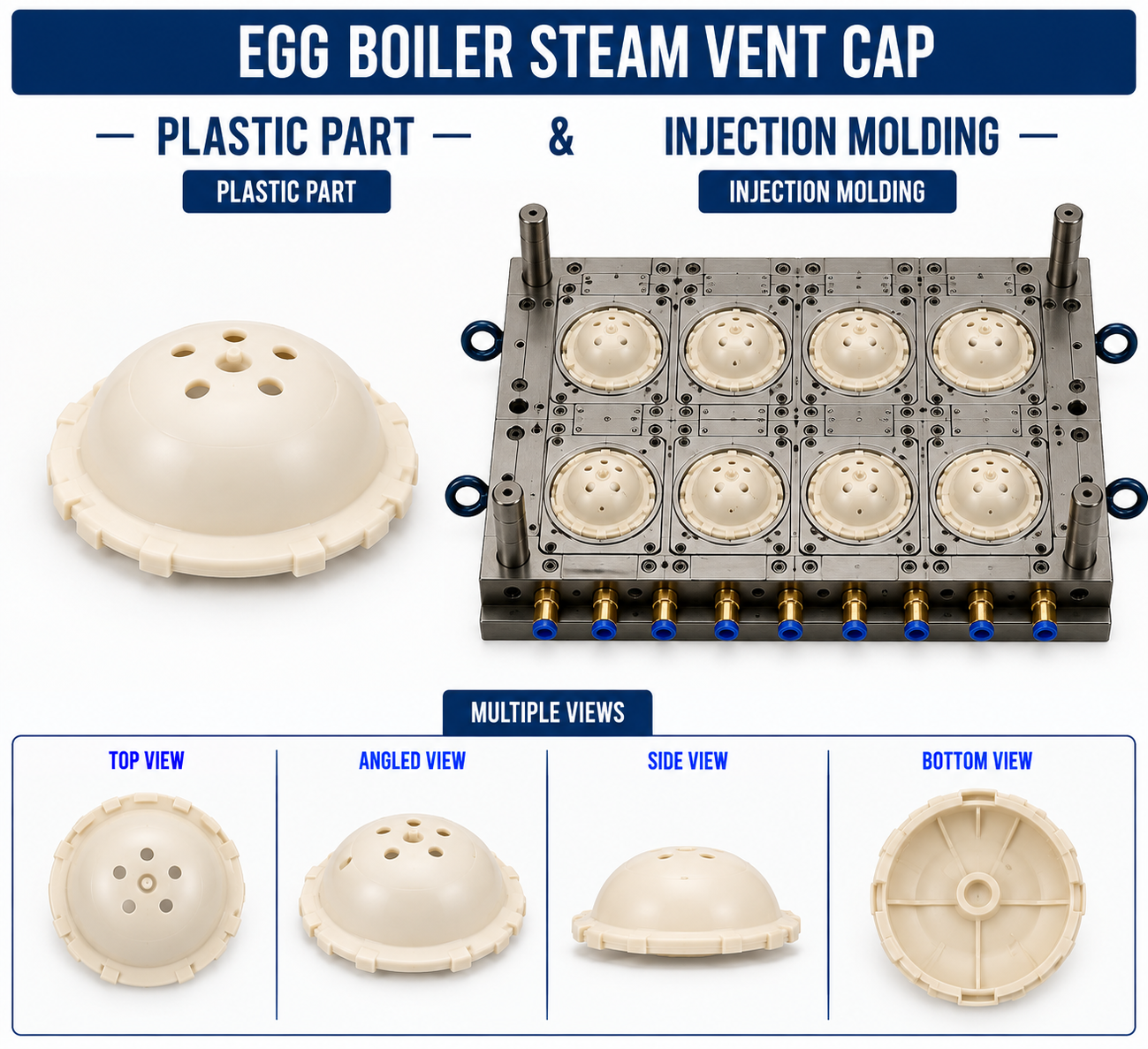 Egg Boiler Plastic Steam Vent Cap Mould and Moulding Service